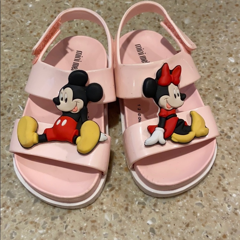 Mini Melissa Mickey and Minnie Toddler sandals